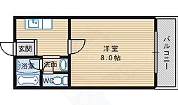 カーサ照ケ丘3 1Kの間取図画像