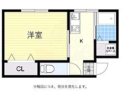 セントピア我孫子 1Kの間取図画像