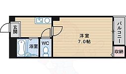 トルネード南住吉 1Kの間取図画像