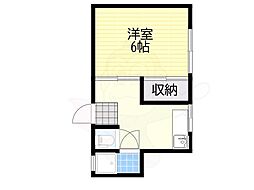 コーポ小林 1Kの間取図画像