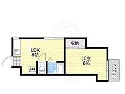 みずほマンション 1DKの間取図画像