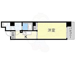 メリー住之江公園 1Kの間取図画像