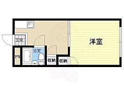 JPアパートメント住吉2 1DKの間取図画像