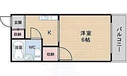 メゾンエスポアール 1Kの間取図画像