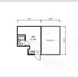 ベストレジデンスあびこ ワンルームの間取図画像