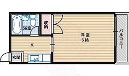 グリーンコーポ山坂 1Kの間取図画像
