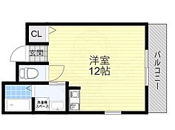 ヴェレッツァ住吉 ワンルームの間取図画像