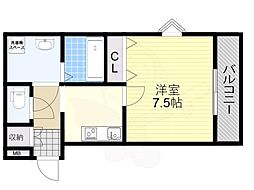 アルクスローザ 1Kの間取図画像