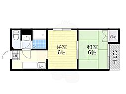 スポール南住吉 2Kの間取図画像
