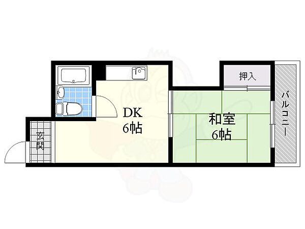 大阪府大阪市住吉区住吉１丁目(賃貸マンション1DK・1階・25.51㎡)の写真 その2