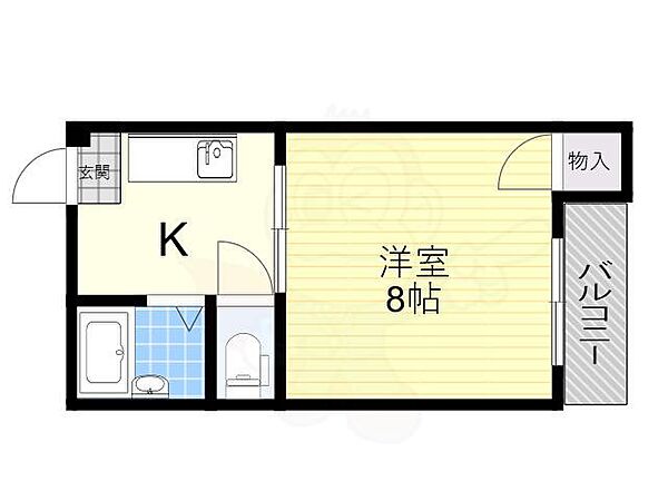 グリーンパーク東野 ｜大阪府大阪市住吉区長居東４丁目(賃貸マンション1K・4階・22.80㎡)の写真 その2