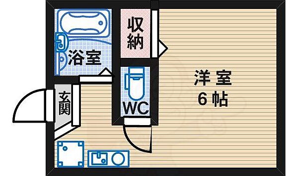 エクセル長居 ｜大阪府大阪市住吉区長居２丁目(賃貸アパート1K・2階・20.00㎡)の写真 その2