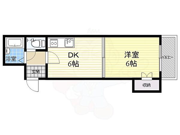 リレックス上住吉 ｜大阪府大阪市住吉区上住吉２丁目(賃貸マンション1DK・2階・25.00㎡)の写真 その2