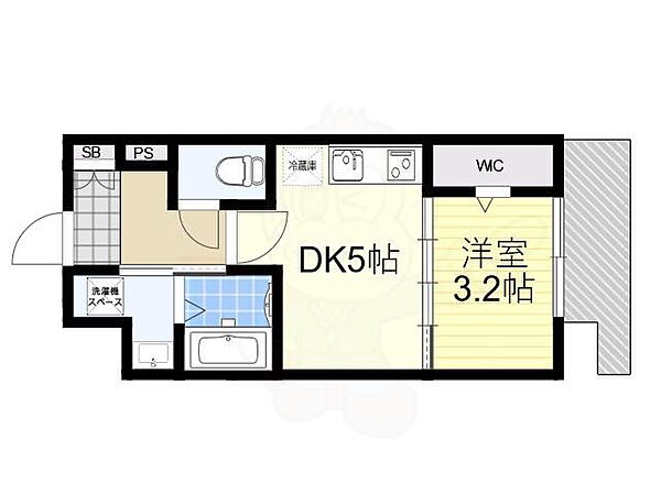 大阪府大阪市住吉区東粉浜３丁目(賃貸マンション1K・3階・26.03㎡)の写真 その2