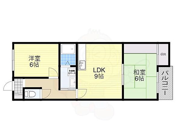 メゾンホレスト ｜大阪府大阪市住吉区大領２丁目(賃貸マンション2LDK・2階・50.00㎡)の写真 その2