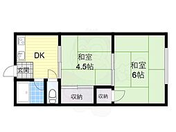 シャトレロジェ 2DKの間取図画像