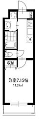 和光市新倉2丁目マンション 1Kの間取図画像