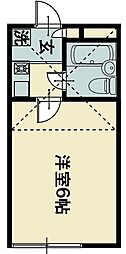 ジュネスコート 1Kの間取図画像