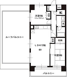 ライオンズマンション和光本町 2LDKの間取図画像