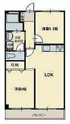 志幸76マンダリン成増 2LDKの間取図画像