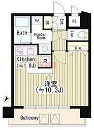 SUN恵比寿 1Kの間取図画像