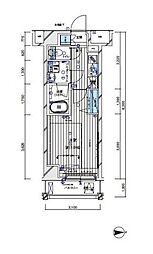 MAINSTAGE白金3 1Kの間取図画像