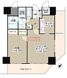 トレステージ目黒 1LDKの間取図画像