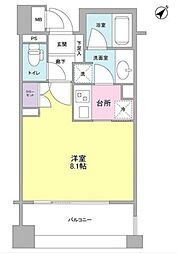 アルス恵比寿メイクス 1Kの間取図画像