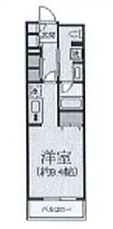 クリオ五反田 ワンルームの間取図画像