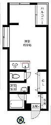 パークアベニュー ワンルームの間取図画像