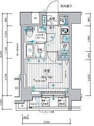 MAINSTAGE戸越銀座 1Kの間取図画像