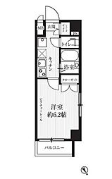 HF武蔵小山レジデンス 1Kの間取図画像