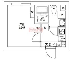 AXIA M-City武蔵小山 1Kの間取図画像