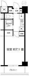 アーツ芝浦 1Kの間取図画像