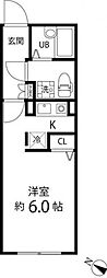 Brancheメグロ ワンルームの間取図画像