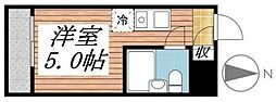 レジダンスイン・目黒 ワンルームの間取図画像