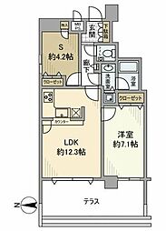 ランドステージ恵比寿 1SLDKの間取図画像