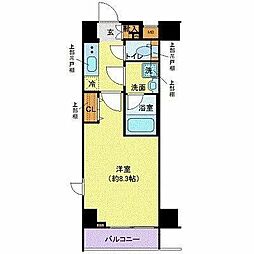 ガリシアレジデンス芝公園 1Kの間取図画像
