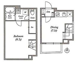 LEGALAND西小山 1DKの間取図画像