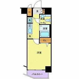 メゾン・ド・ヴィレ目黒 1Kの間取図画像