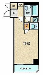マートルコート中目黒第2 ワンルームの間取図画像