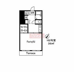 Nメゾン学芸大 1Kの間取図画像