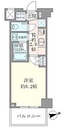 EVERTOW長者丸 1Kの間取図画像