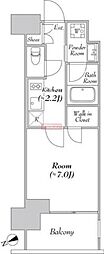 カナルフロント芝浦 1Kの間取図画像