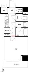 ルーブル三田 1Kの間取図画像