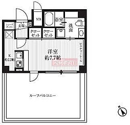 HF武蔵小山レジデンス ワンルームの間取図画像