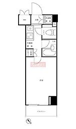 ルーブル三田 1Kの間取図画像