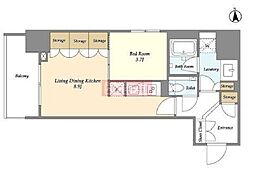 OrchidResidence渋谷富ヶ谷 1LDKの間取図画像
