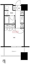 大崎ガーデンレジデンス 1Kの間取図画像