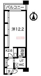 シティコート目黒3号棟 1Kの間取図画像